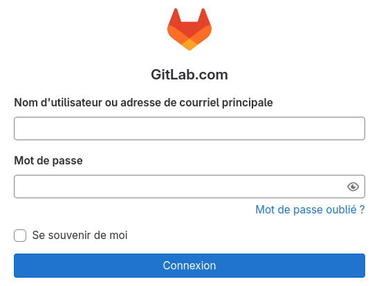 Login sur GitLab