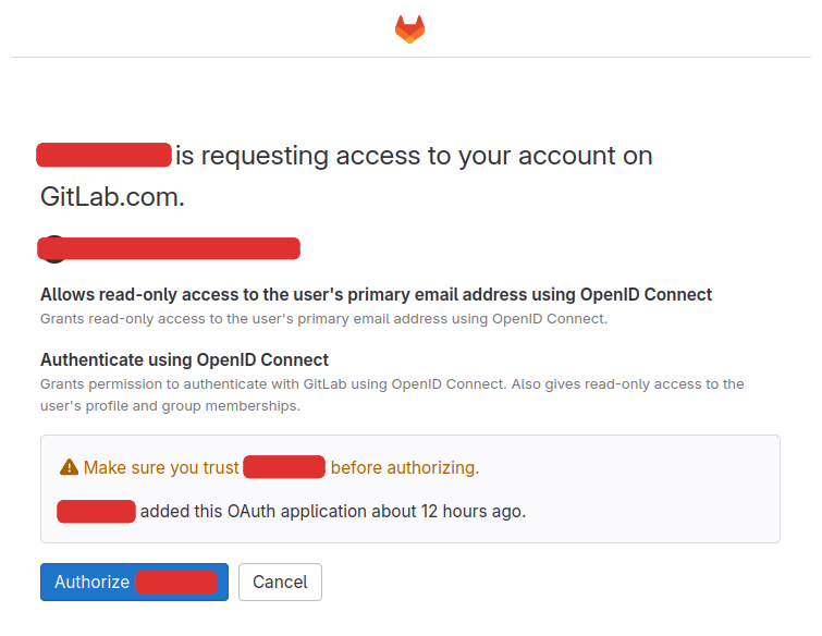 Page d&rsquo;authentification GitLab